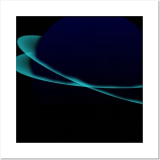 Blue ringed planet Posters and Art